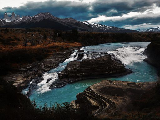 A river bed, which is, according to locals, as good as dry in comparison to its state in previous years. The water level has dropped dramatically in all the lakes and rivers around Torres del Paine.